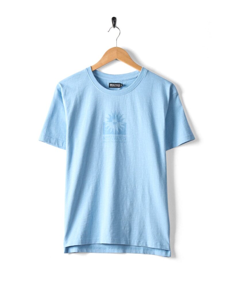 Sintess Women’s Blue Oversized Short Sleeve T-Shirt - Image 3