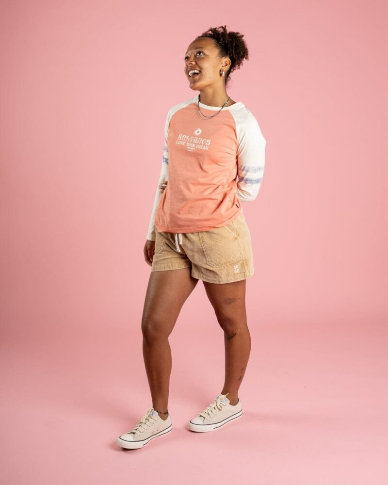 Sintess Women’s Coral Long Sleeve Raglan T-Shirt - Image 8