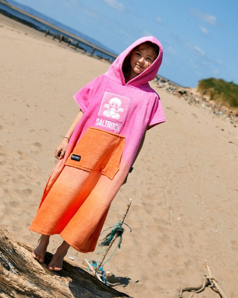 Sintess Kids’ Pink-Orange Tropical Changing Towel - Image 4