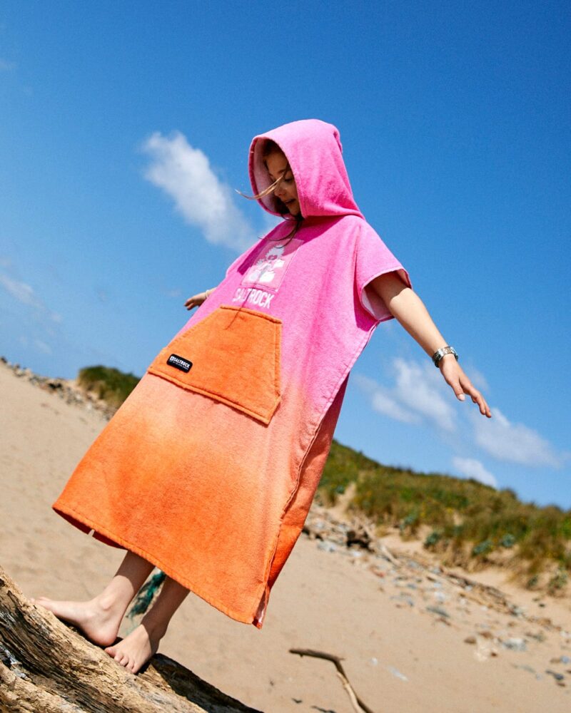 Sintess Kids’ Pink-Orange Tropical Changing Towel