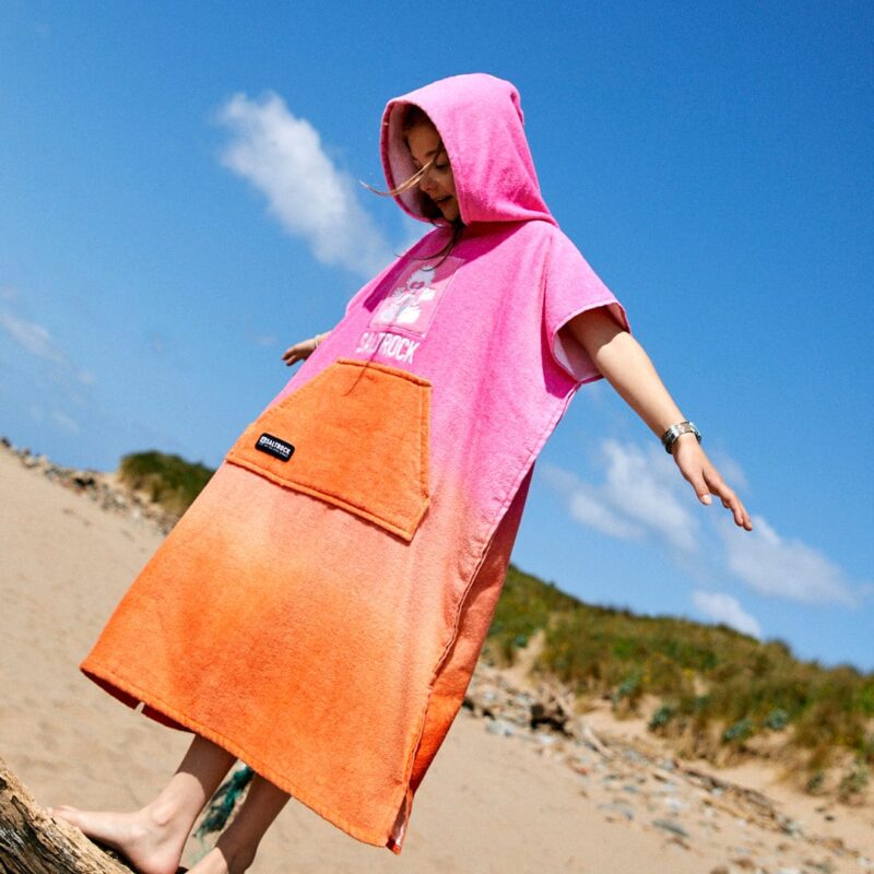 Sintess Kids’ Pink-Orange Tropical Changing Towel