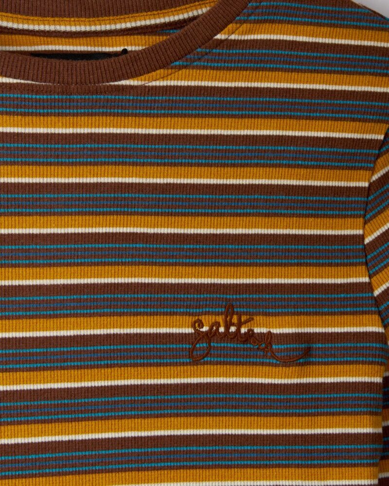 Sintess Women’s Yellow Striped Long Sleeve Top - Image 5