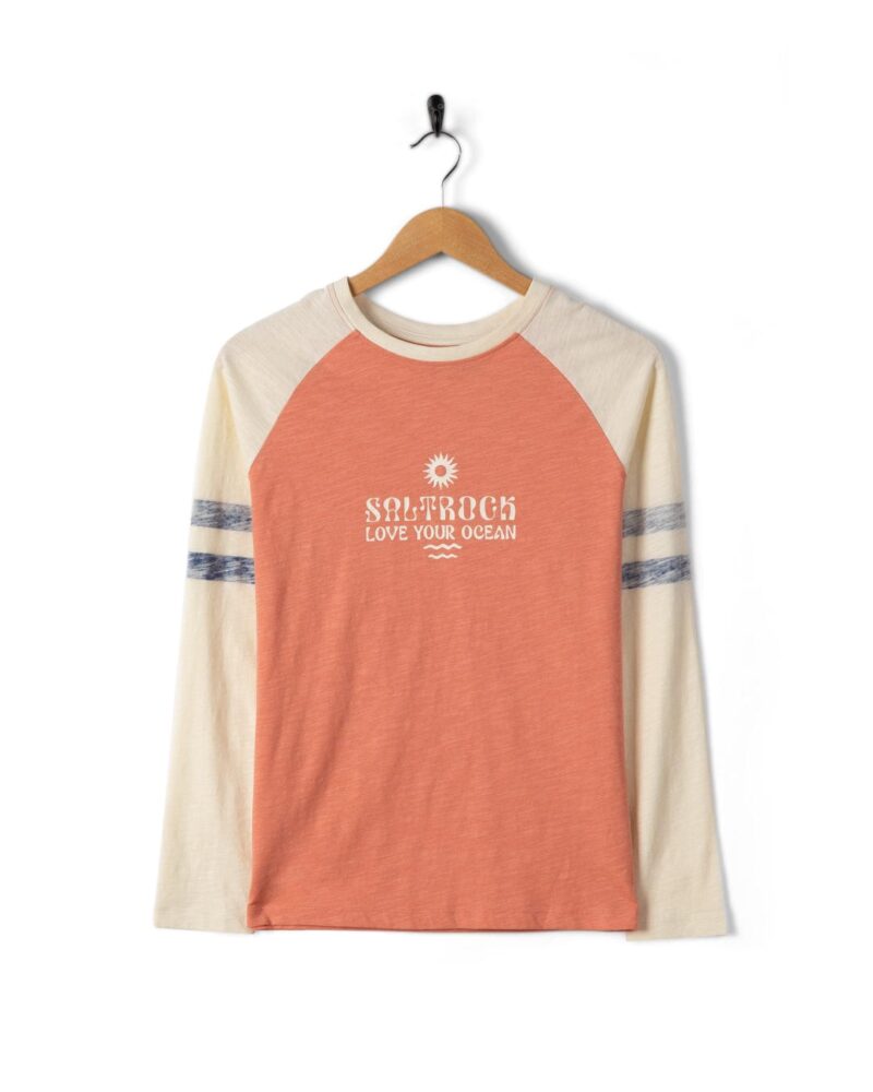 Sintess Women’s Coral Long Sleeve Raglan T-Shirt - Image 3