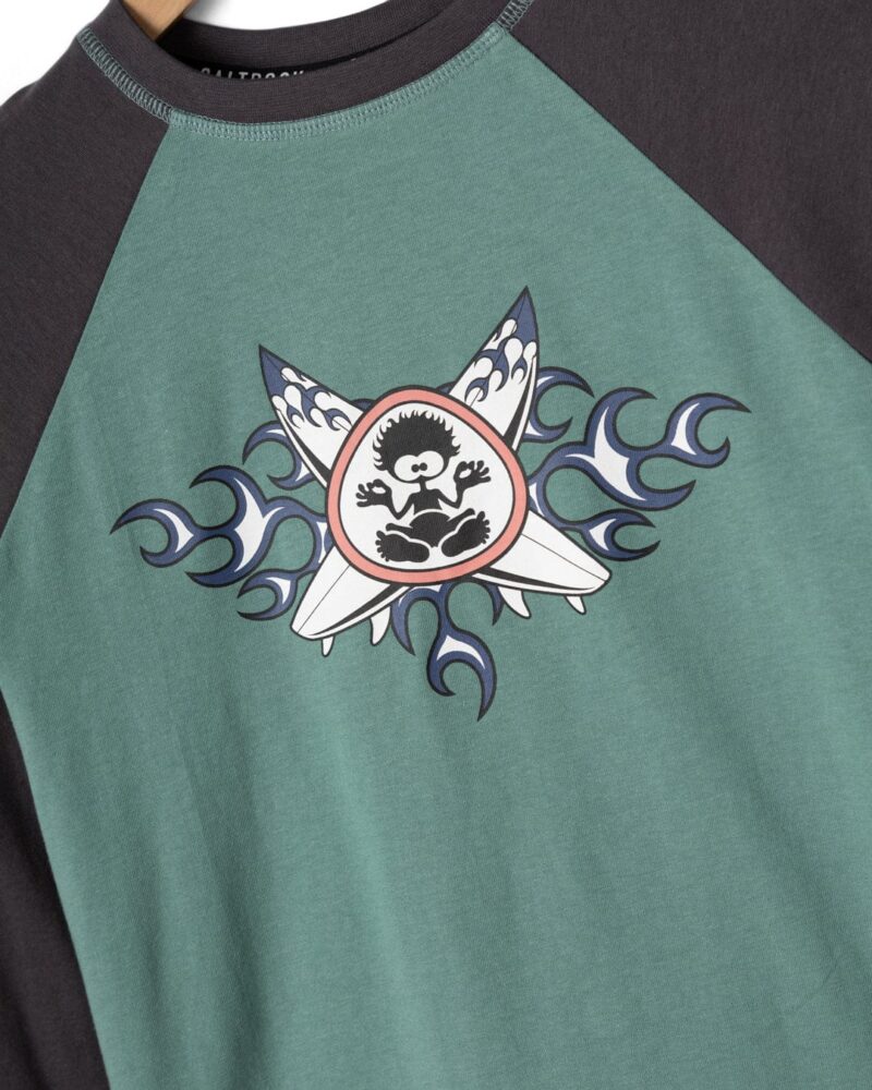 Sintess Kids’ Blue Long Sleeve Raglan T-Shirt - Image 2