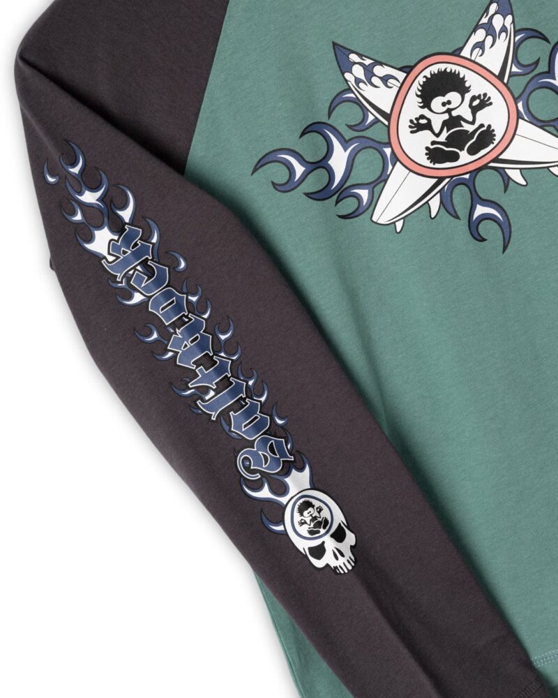 Sintess Kids’ Blue Long Sleeve Raglan T-Shirt - Image 4