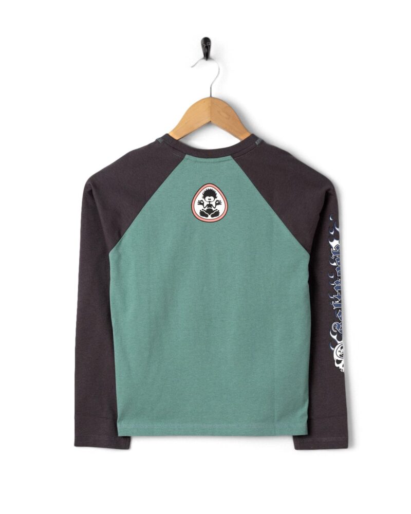Sintess Kids’ Blue Long Sleeve Raglan T-Shirt - Image 5
