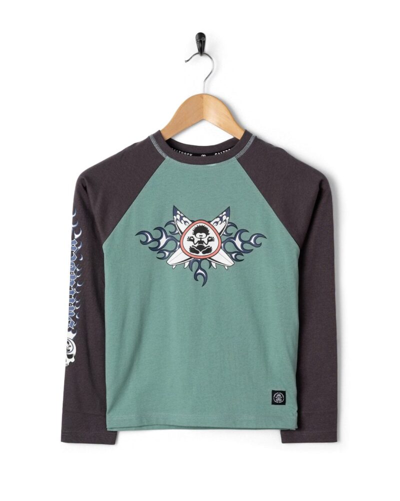 Sintess Kids’ Blue Long Sleeve Raglan T-Shirt