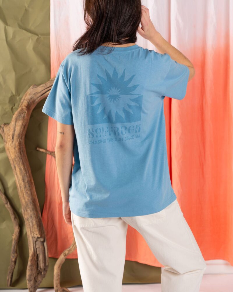 Sintess Women’s Blue Oversized Short Sleeve T-Shirt