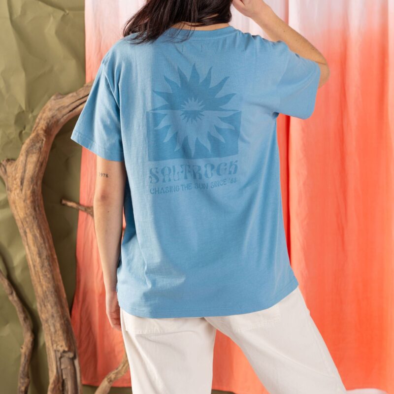 Sintess Women’s Blue Oversized Short Sleeve T-Shirt