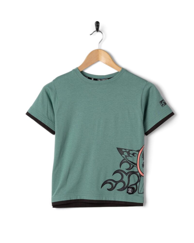 Sintess Kids’ Blue Oversized Graphic T-Shirt